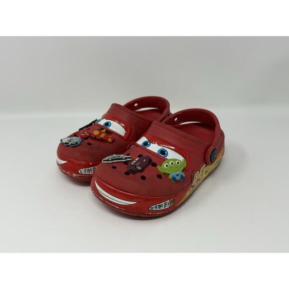Crocs Lightning McQueen Clog Toddler Kids Size C11 Disney Pixar Cars Red Shoes - Picture 1 of 12